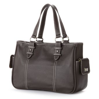 AmeriLeather Sophisticated Leather Shopper