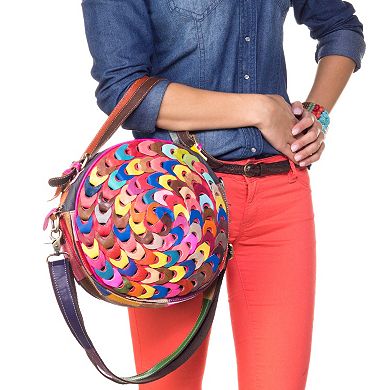 AmeriLeather Dream Catcher Convertible Leather Crossbody Bag