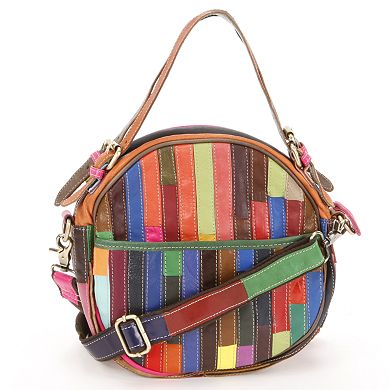 AmeriLeather Dream Catcher Convertible Leather Crossbody Bag