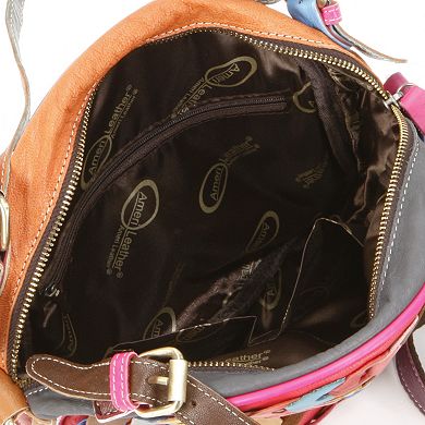 AmeriLeather Dream Catcher Convertible Leather Crossbody Bag
