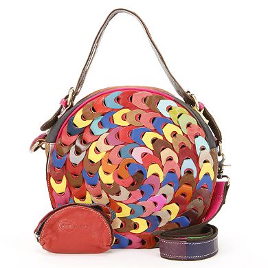 AmeriLeather Dream Catcher Convertible Leather Crossbody Bag