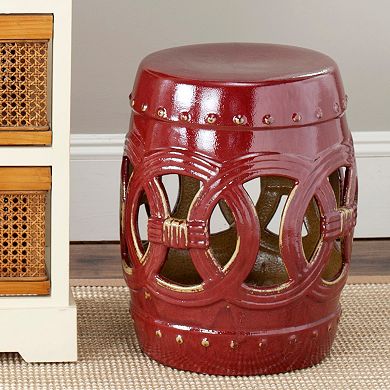 Safavieh Double Coin Distressed Ceramic Garden Stool