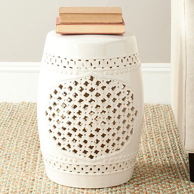 Safavieh Quatrefoil Ceramic Garden Stool