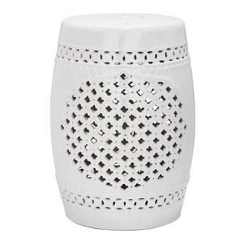 Safavieh Quatrefoil Ceramic Garden Stool