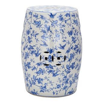 Safavieh Blue Birds Ceramic Garden Stool