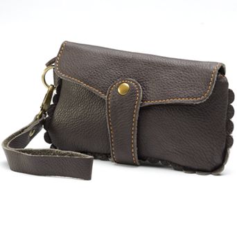 AmeriLeather Emi Scalloped Wristlet