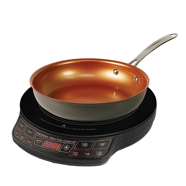 NuWave Pic Flex Precision Induction Cooktop with 9 Black Fry Pan