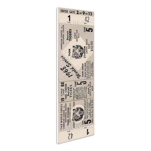 Detroit Tigers 1968 World Series Mega Ticket