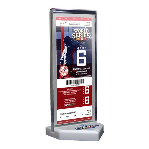 New York Yankees 2009 World Series Commemorative Ticket Desktop Display