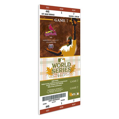 St. Louis Cardinals 2011 World Series Mini-Mega Ticket