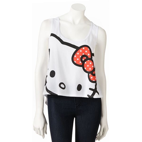 Mighty Fine Hello Kitty Racerback Tank - Juniors