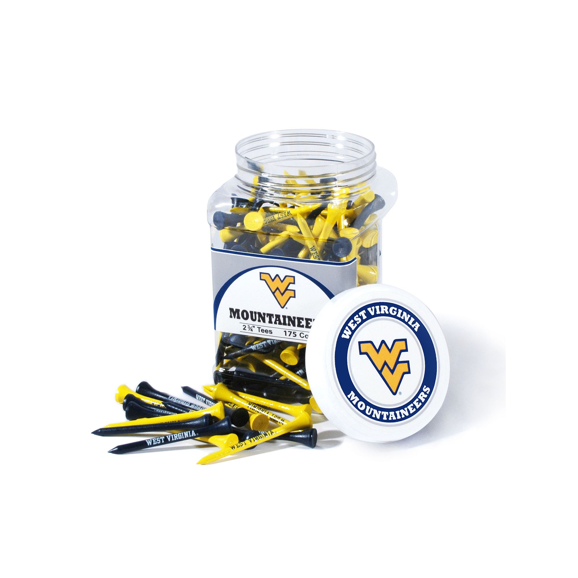 Team Golf West Virginia Mountaineers 175-ct. Golf Tee Jar