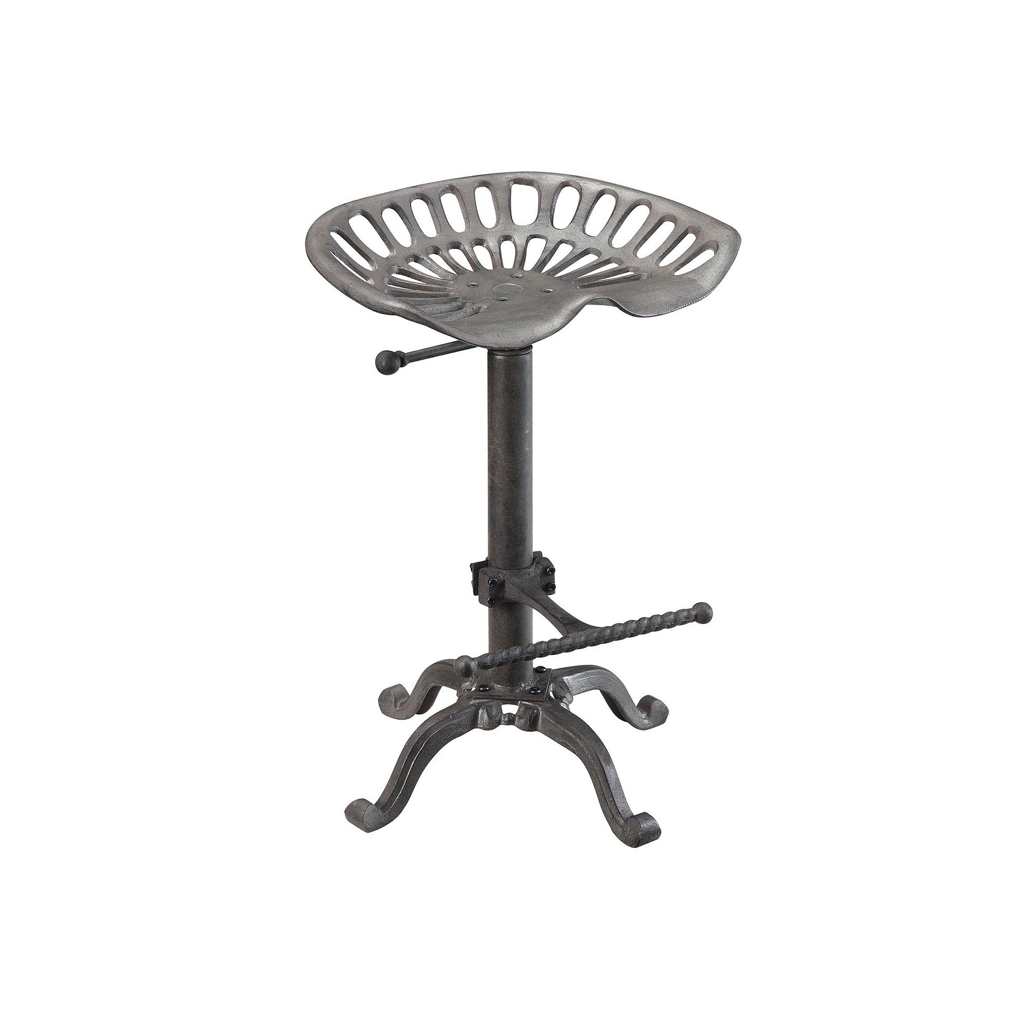 Carolina Living Adjustable Tractor Seat Stool, Black