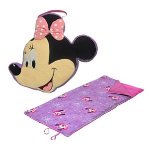 Disney Mickey Mouse & Friends Minnie Mouse Travel Pillow & Convertible Slumber Sack Set