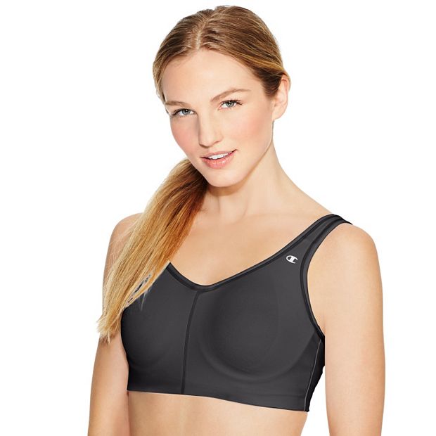Champion Duo Dry Multi-Strap Sports Bra in Charcoal Grey and