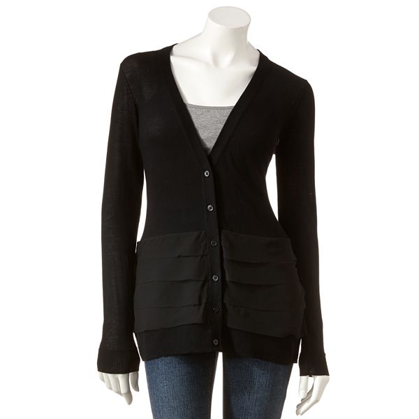 Women's ELLE™ Solid Tiered Cardigan