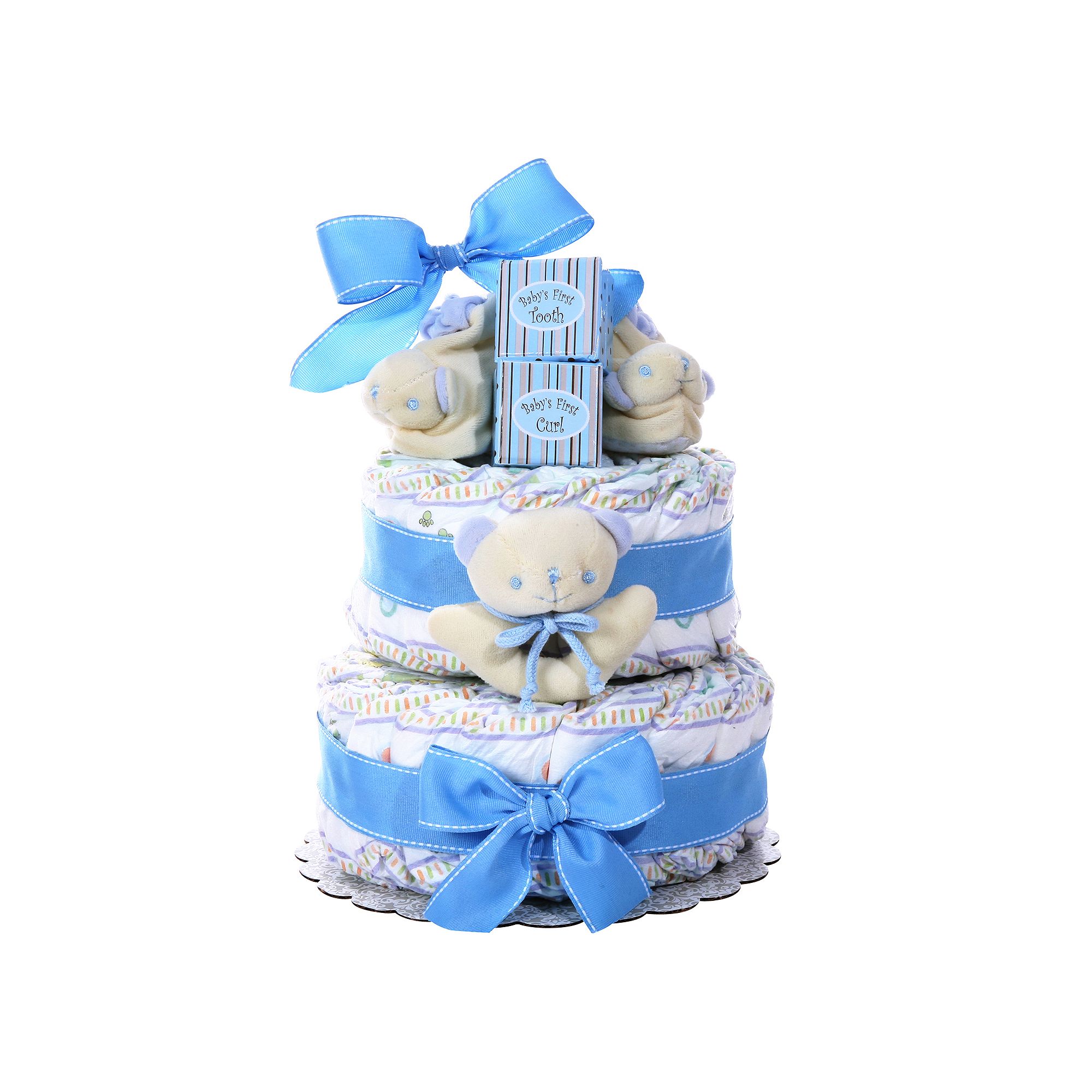 Baby Boy Baby Cakes Size 2 Diaper Cake Gift Basket