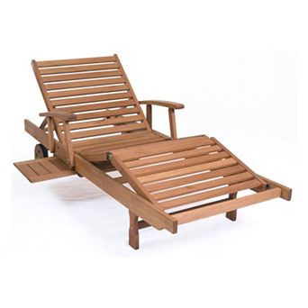 Amazonia Mariscal Chaise Wheeled Outdoor Lounge Chair