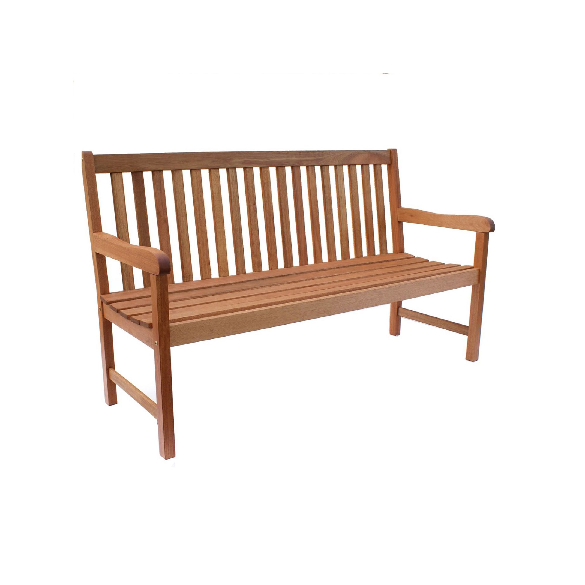 Amazonia Milano Large Outdoor Bench, Brown