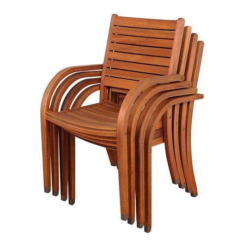 Amazonia Catalina 4pc. Outdoor Stacking Chair Set