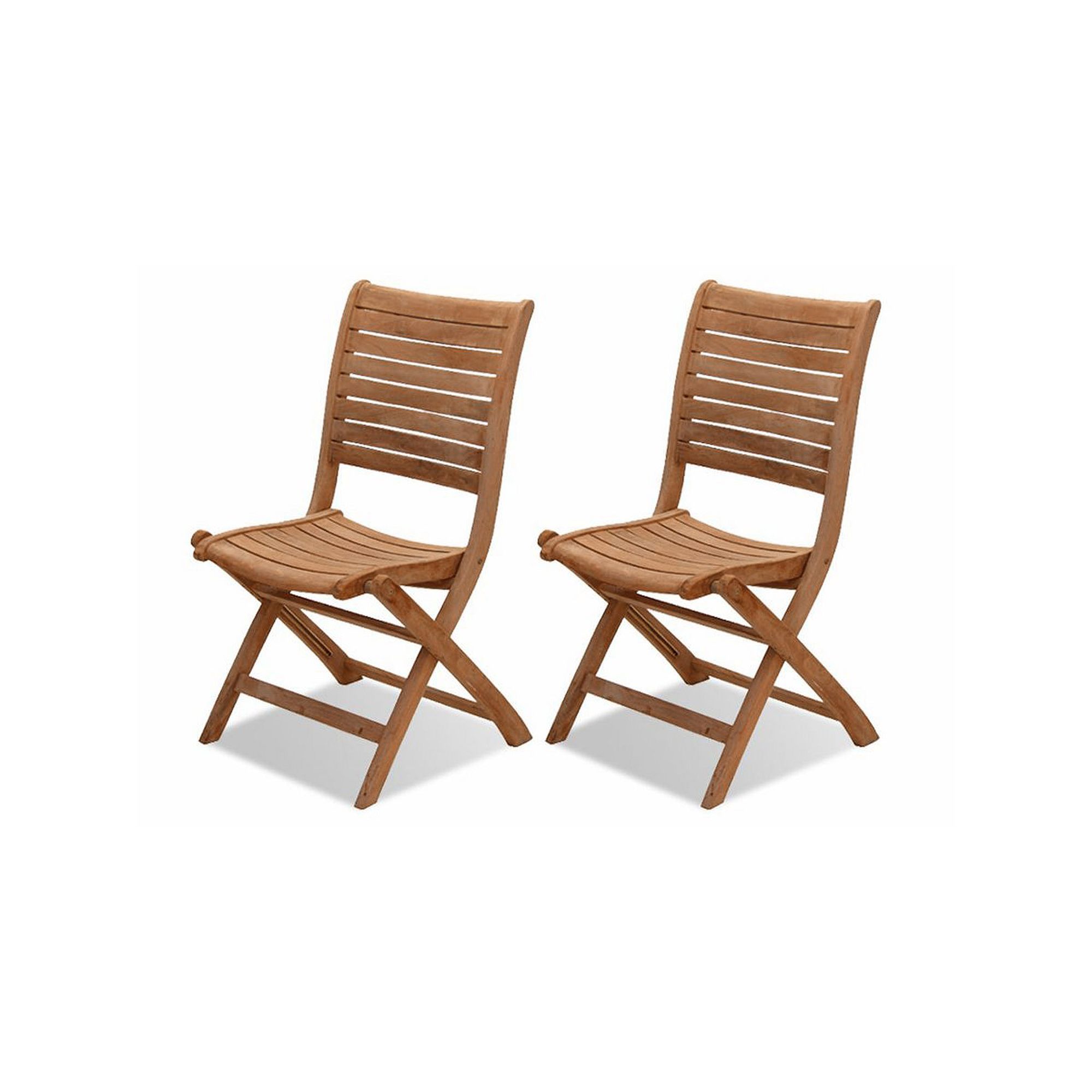 Amazonia Teak 2-pc. Teak Palu Outdoor Folding Chair Set, Brown
