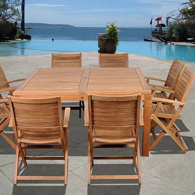 Amazonia Teak 2-pc. Teak Palu Outdoor Folding Arm Chair Set