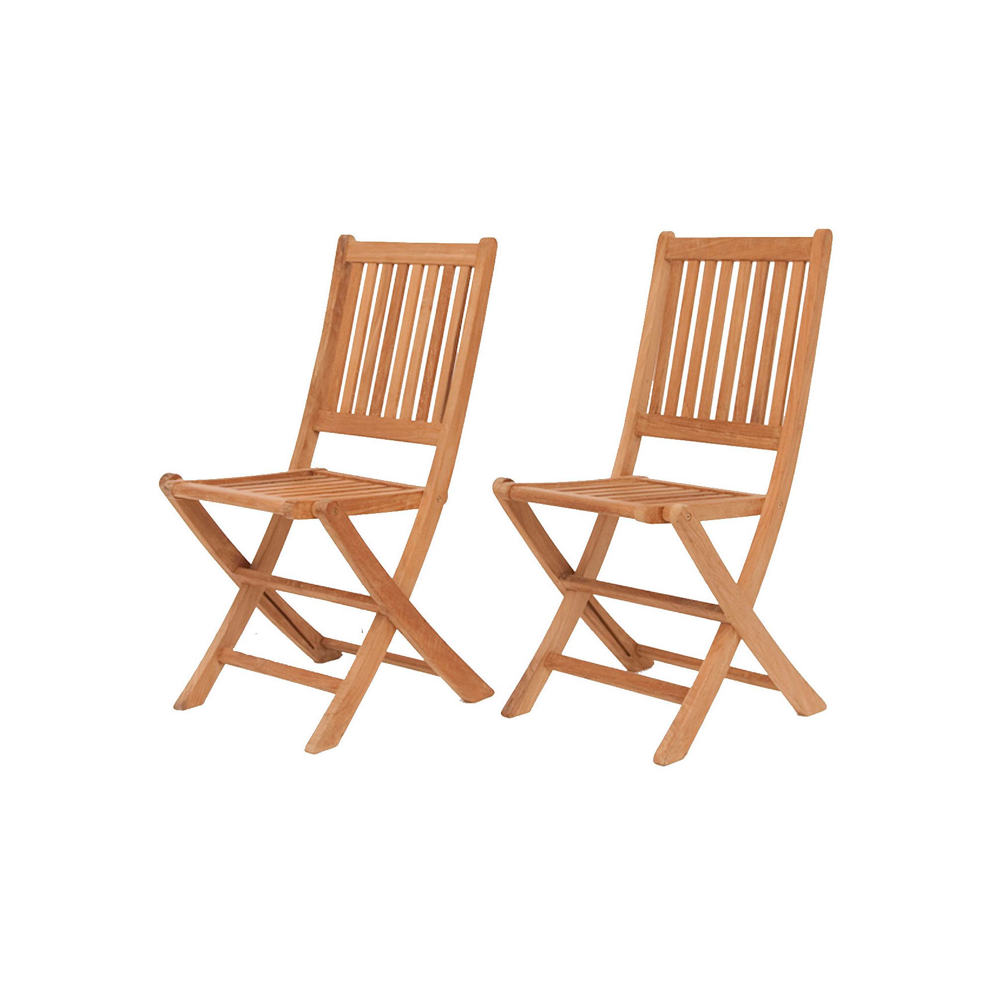 Amazonia Teak Yogya 2-pc. Outdoor Folding Chair Set, Brown
