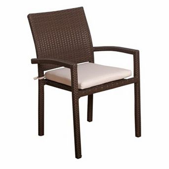 Atlantic 8 pc Liberty Wicker Outdoor Chair with Armrest Set