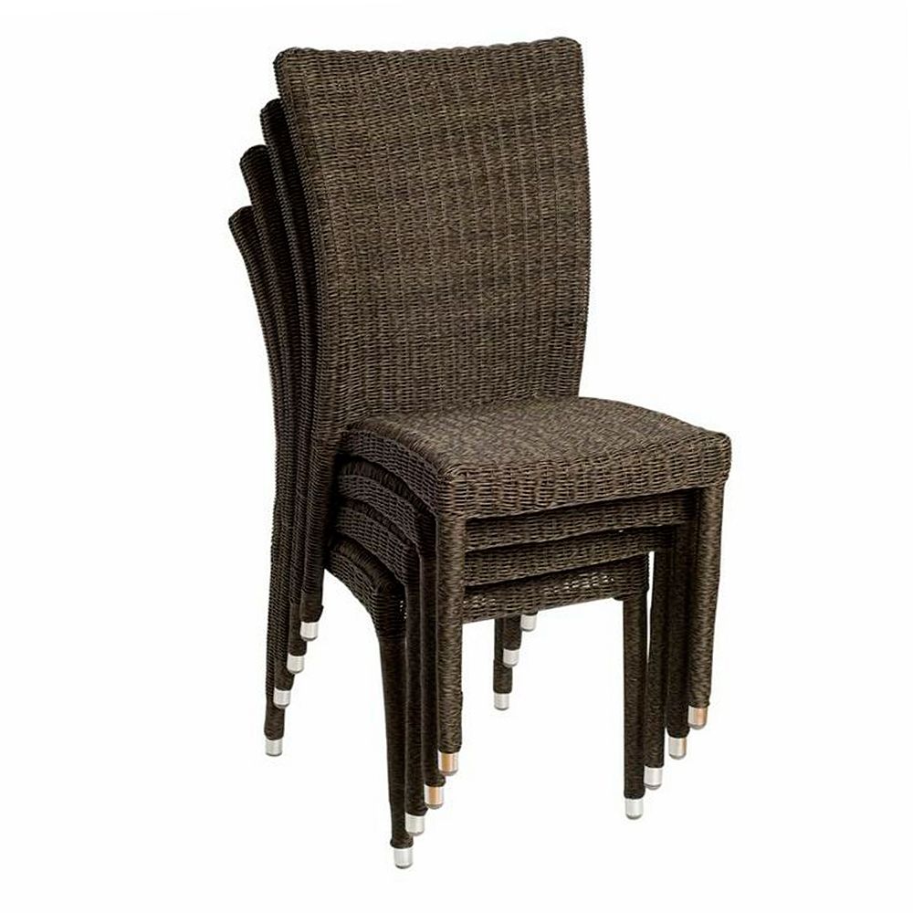 Atlantic 4 Pc Bari Wicker Outdoor Chair Set