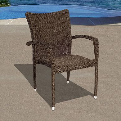 Atlantic 4-pc. Bari Wicker Outdoor Arm Chair Set