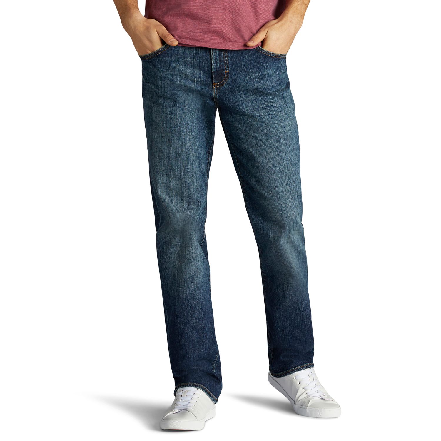 lee skinny men's blue jeans