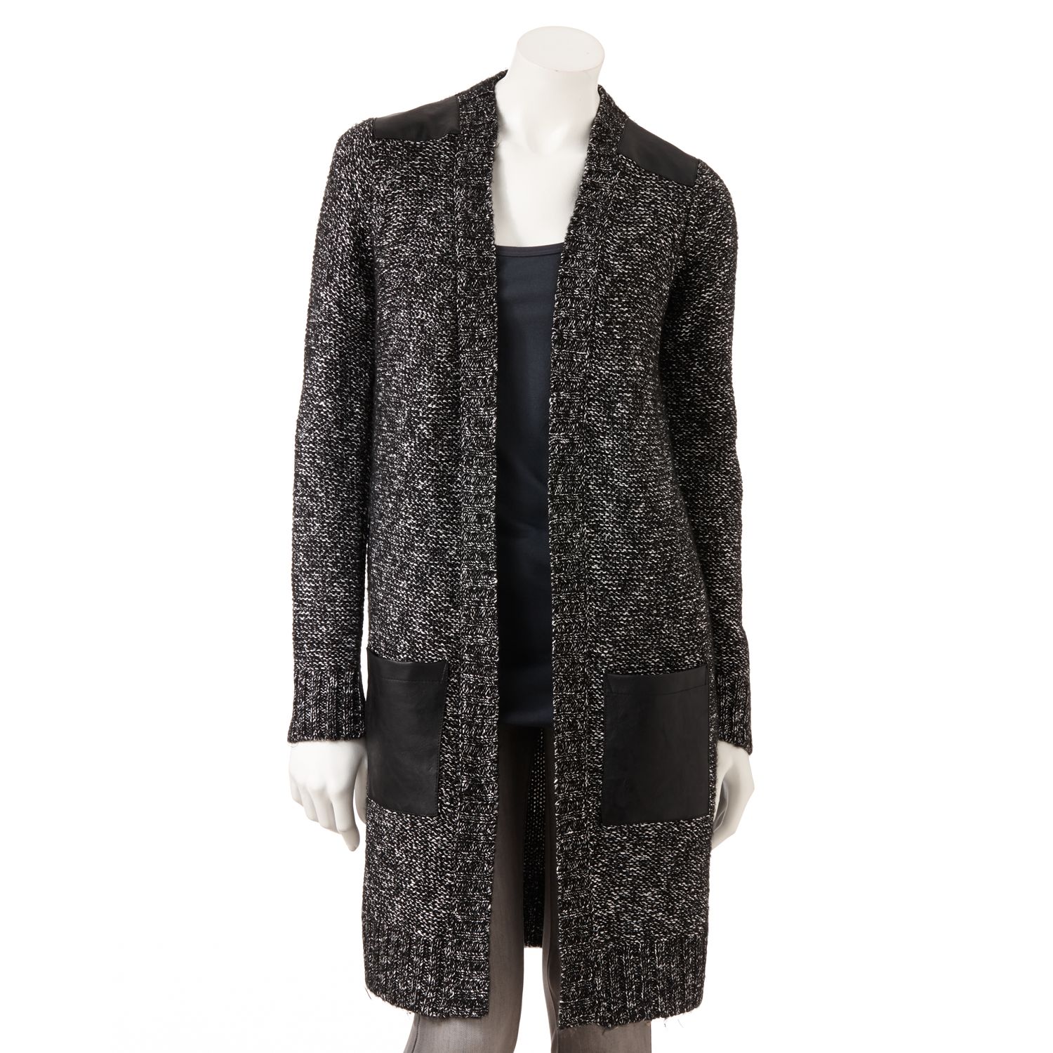 long black sweater coat