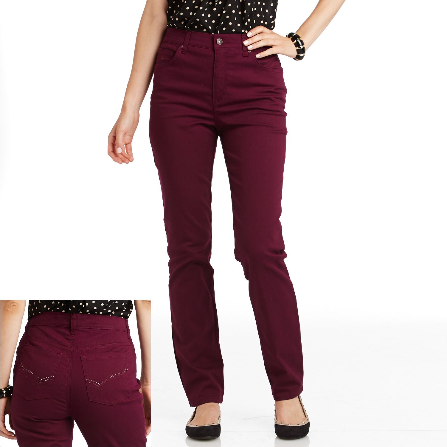 gloria vanderbilt amanda colored jeans
