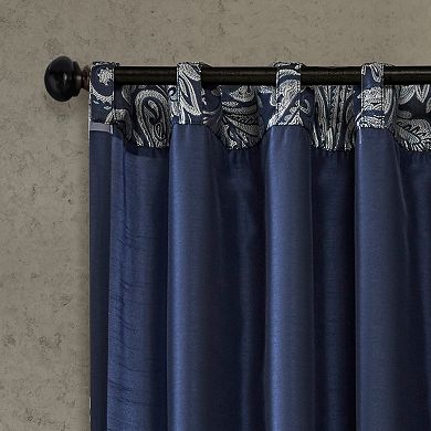 Madison Park 2-Pack Whitman Light Filtering Faux Silk Jacquard Window Curtains