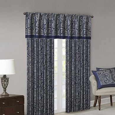 Madison Park 2-Pack Whitman Light Filtering Faux Silk Jacquard Window Curtains