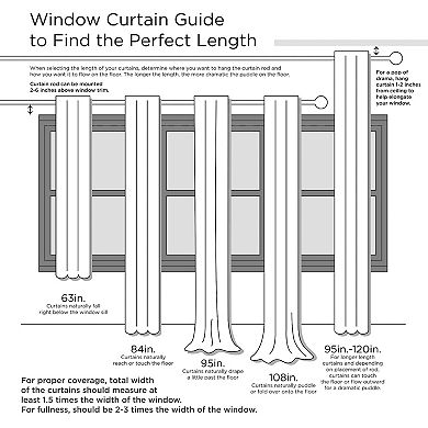 Madison Park 2-Pack Whitman Light Filtering Faux Silk Jacquard Window Curtains