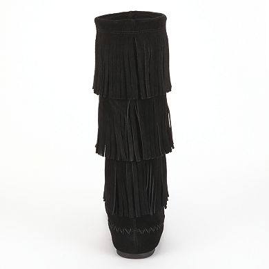Mudd® Tall Fringed Boots - Women