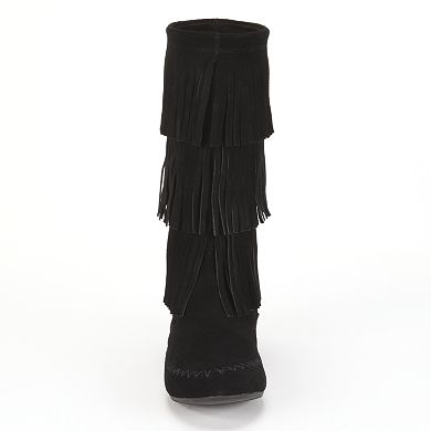 Mudd® Tall Fringed Boots - Women