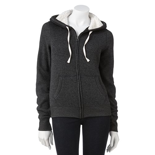 SO® Front-Zip Sherpa Hoodie - Juniors