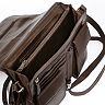 R&R Leather Organizer Flap Leather Crossbody Bag