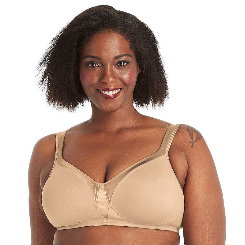Playtex 18 Hour Silky Smoothing Cool & Breathable Wireless T-Shirt Bra 4803, Women's, Size: 42 D, Nude