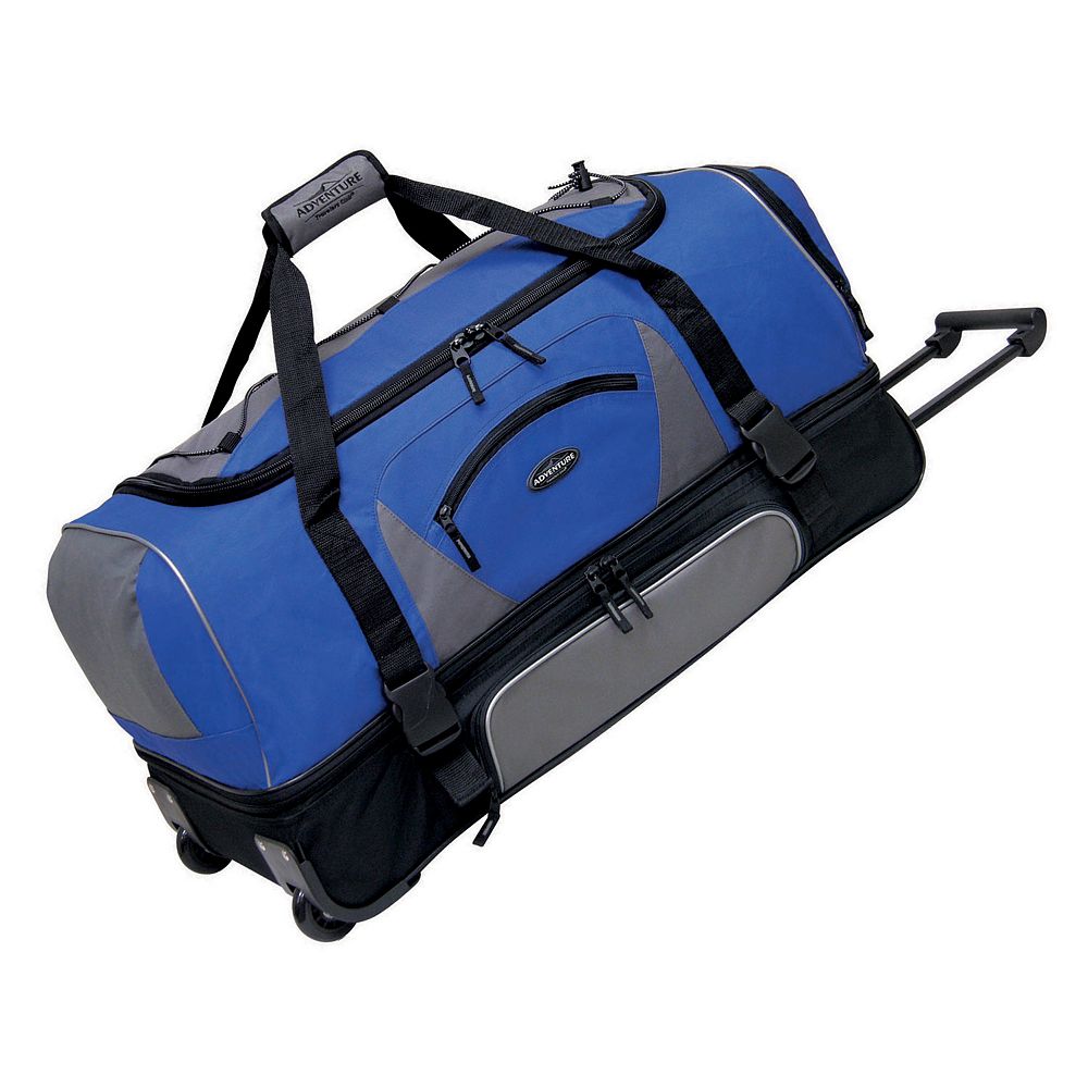 Rockland Drop Bottom Rolling Duffel Bag, Navy, 40Inch atelieryuwa