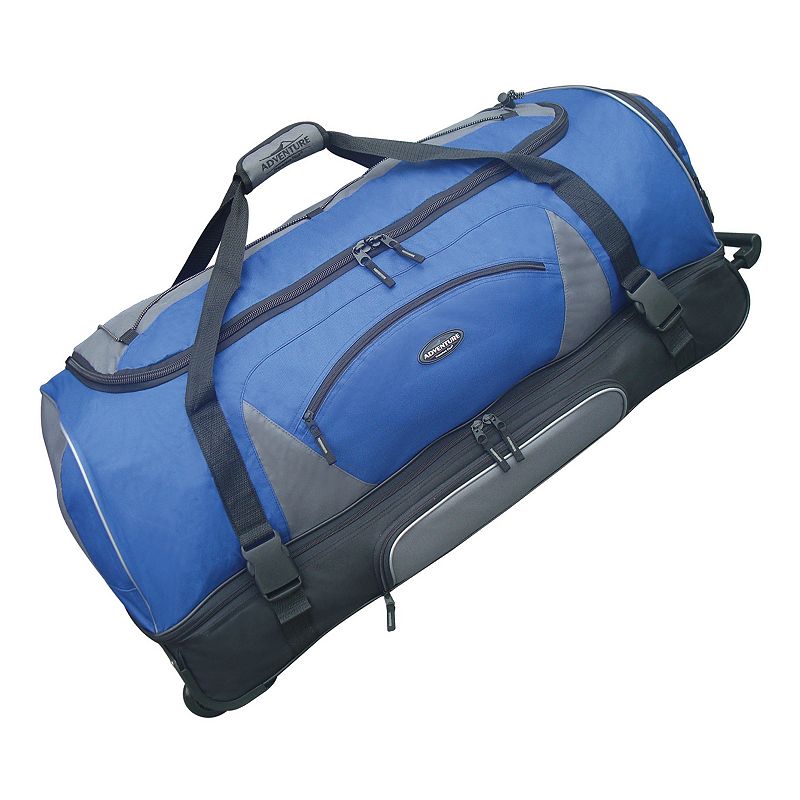 Travelers Club 36-in. Drop-Bottom Wheeled Duffel Bag, Blue