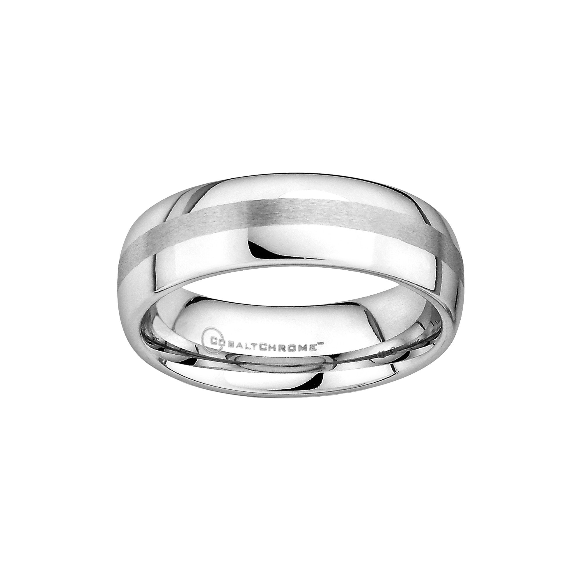 Boston Bay Diamonds Cobalt Chrome Brushed Stripe Wedding Band - Men, Mens,