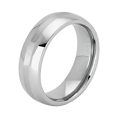 Boston Bay Diamonds Cobalt Chrome Brushed Stripe Wedding Band - Men