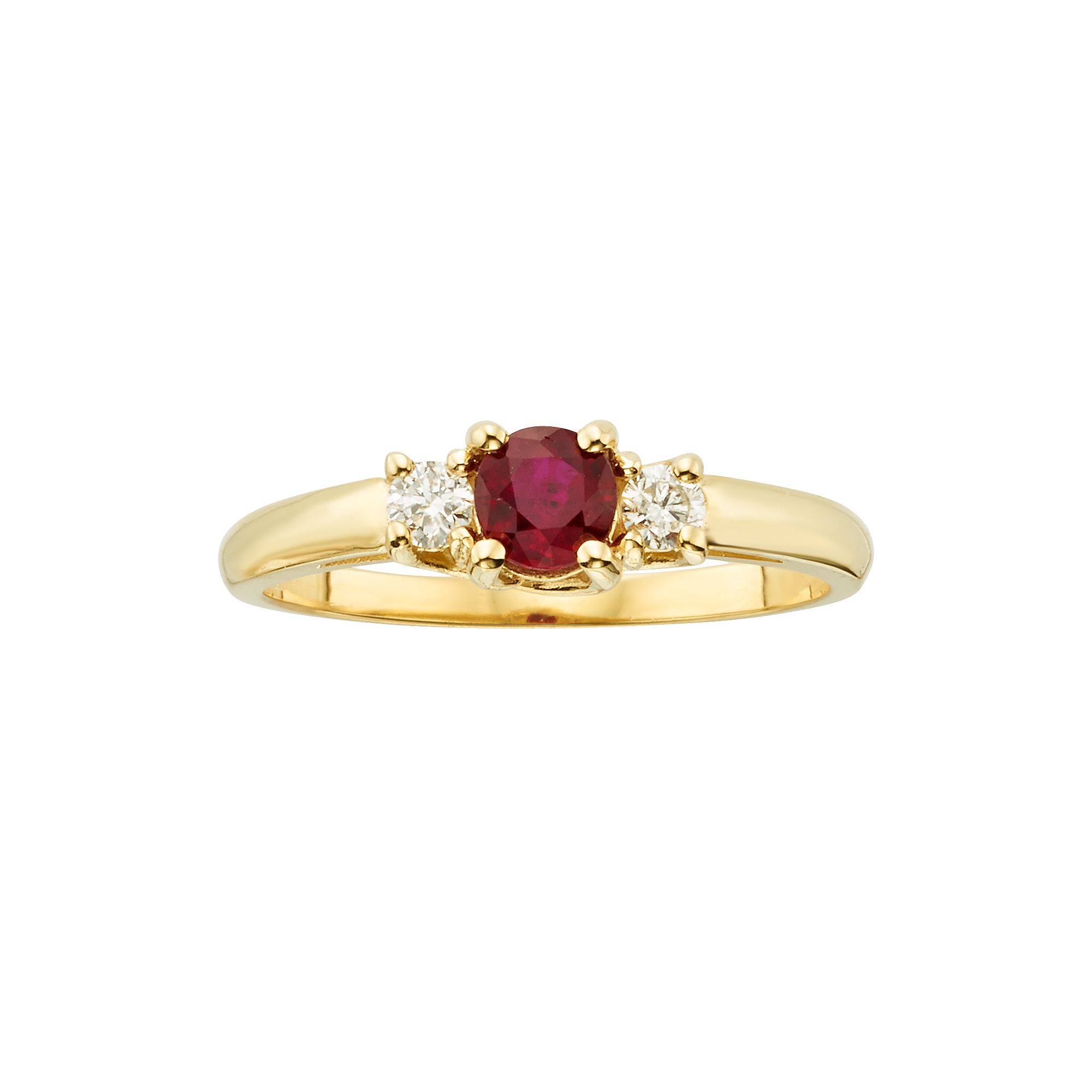 The Regal Collection 14k Gold Genuine Ruby & 1/6-ct. T.W. IGL Certified Dia