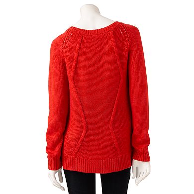 Women's Apt. 9® Cable-Knit Tunic Sweater