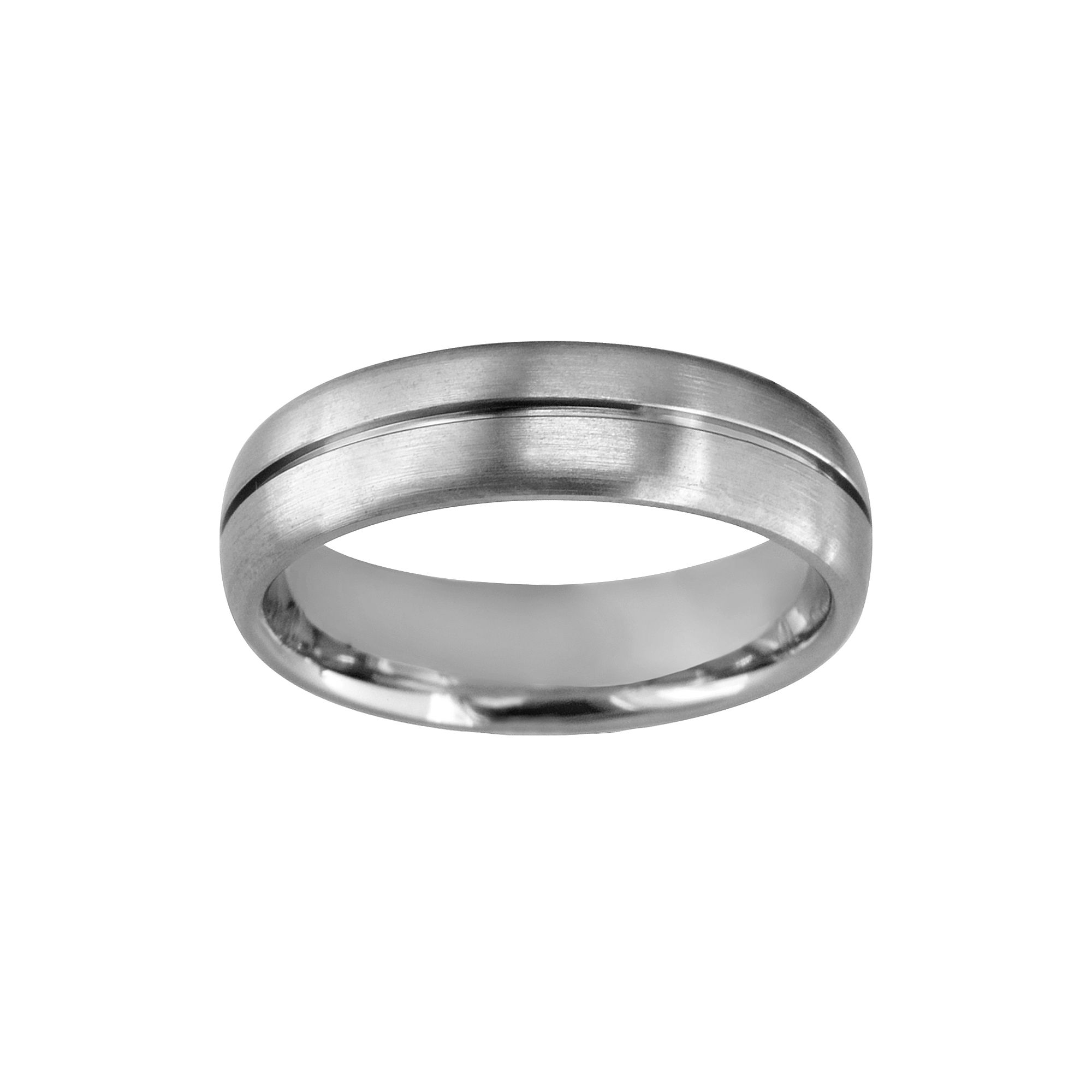 Boston Bay Diamonds Titanium Center Groove Wedding Band - Men, Mens, Size: