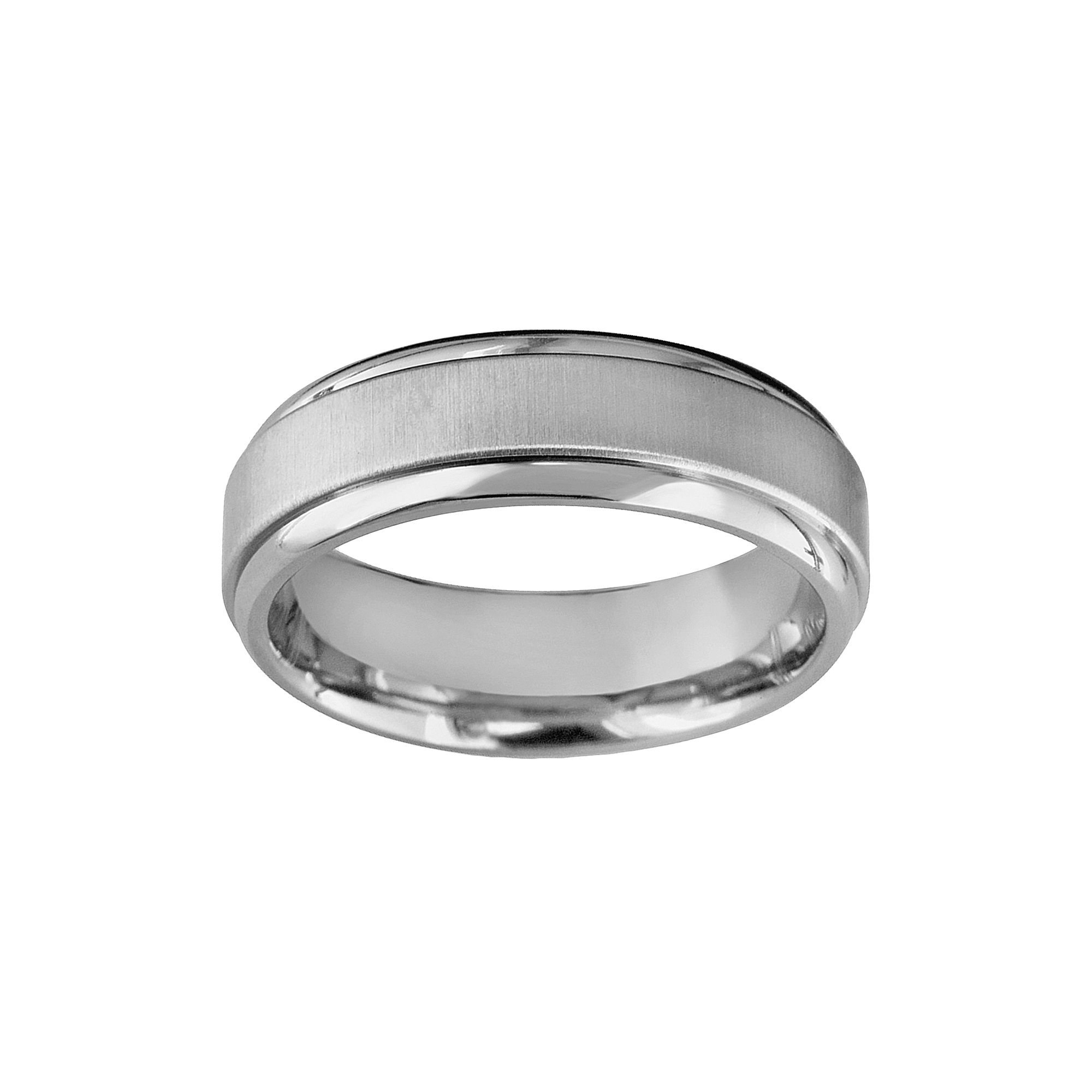 Boston Bay Diamonds Titanium Raised Center Wedding Band - Men, Mens, Size: