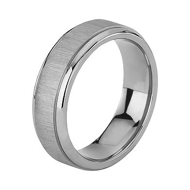 Boston Bay Diamonds Titanium Raised Center Wedding Band - Men